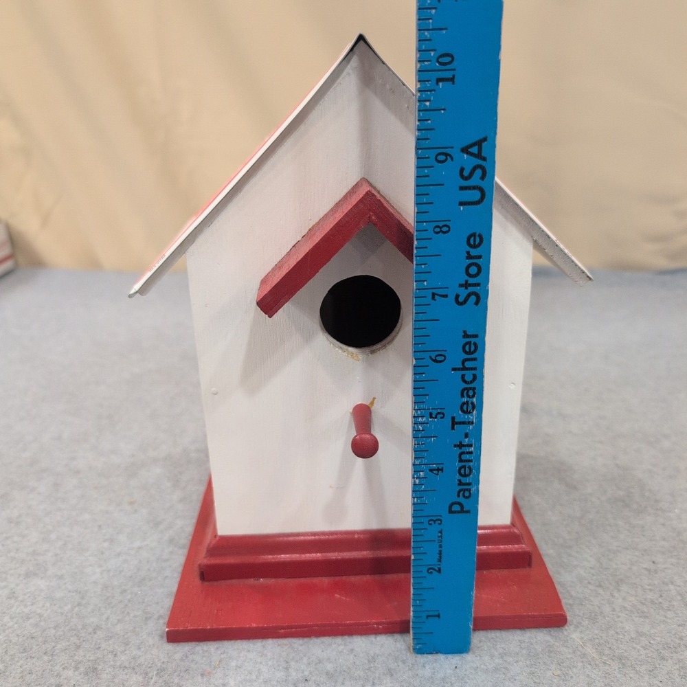 Jacksonville State University Gamecock Club License Plate Wooden Birdhouse Red‎ - Picture 7 of 7